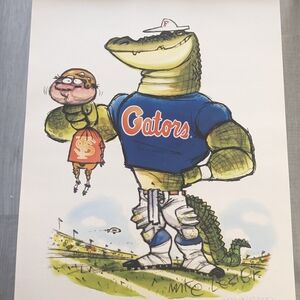 UF Gators Reptile Art Print By Mike Lester With Certificate Of Authenticity